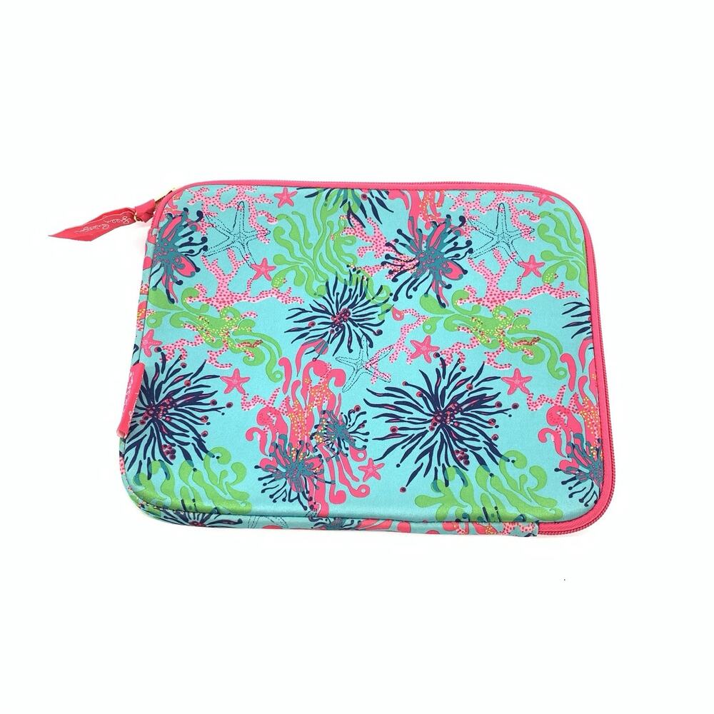 Lily Pulitzer Neoprene iPad/Netbook Sleeve Dirty Shirley Blue Coral Tablet Pouch
